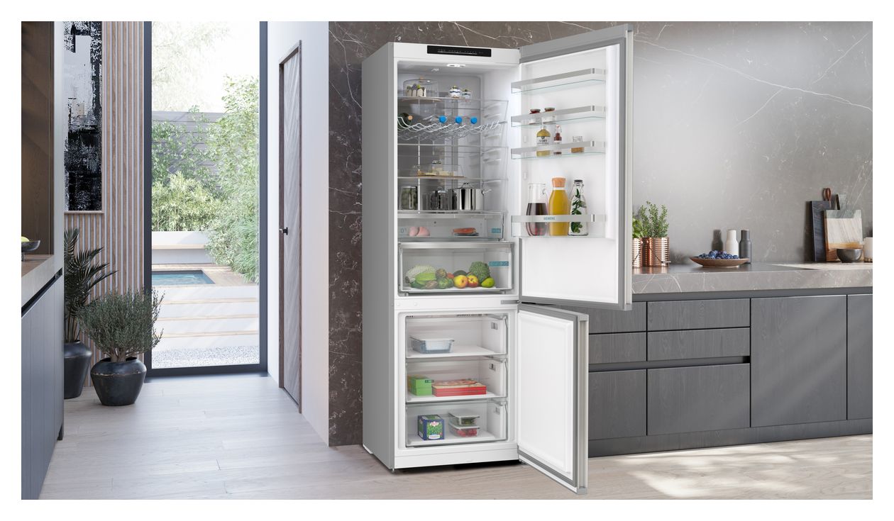 iQ300 KG49NVIBG 311 l / 129 l Kühl-Gefrierkombi freistehend NoFrost 142 kWh Jahr  (Edelstahl) 