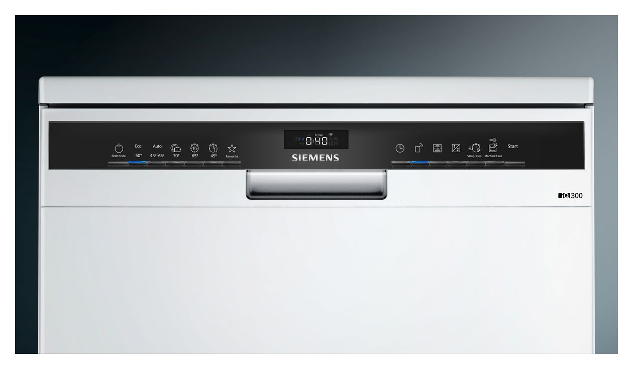 iQ300 SN23EW03ME 60 cm Geschirrspüler freistehend Sehr leise 14 Maßgedecke aquaStop Funktion Wärmetauscher 