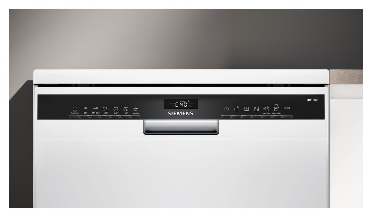 iQ300 SN23HW05ME 60 cm Geschirrspüler freistehend Leise 14 Maßgedecke aquaStop Funktion Wärmetauscher 