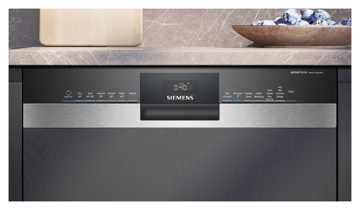 iQ300 SN53HS03BD 60 cm Geschirrspüler teilintegriert (ohne Front) Sehr leise 13 Maßgedecke aquaStop Funktion 