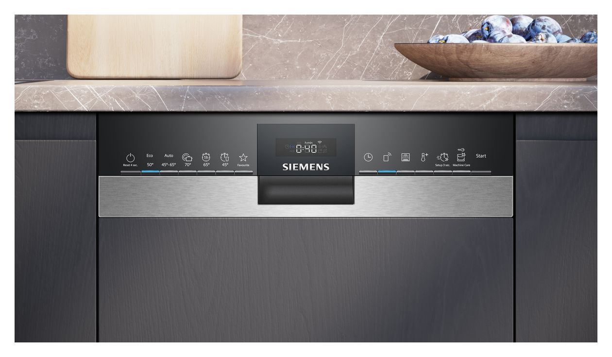 iQ300 SR53HS74KE 45 cm Geschirrspüler teilintegriert (ohne Front) Leise 10 Maßgedecke aquaStop Funktion Wärmetauscher 