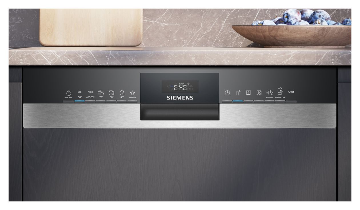 iQ300 SX53ES22CE 60 cm Geschirrspüler teilintegriert (ohne Front) Sehr leise 14 Maßgedecke aquaStop Funktion Wärmetauscher 