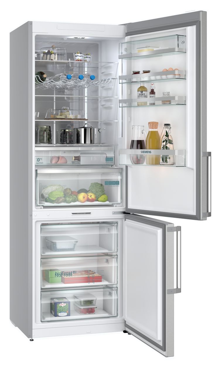 iQ500 KG49NAICT 311 l / 129 l Kühl-Gefrierkombi freistehend NoFrost 178 kWh Jahr  (Edelstahl) 