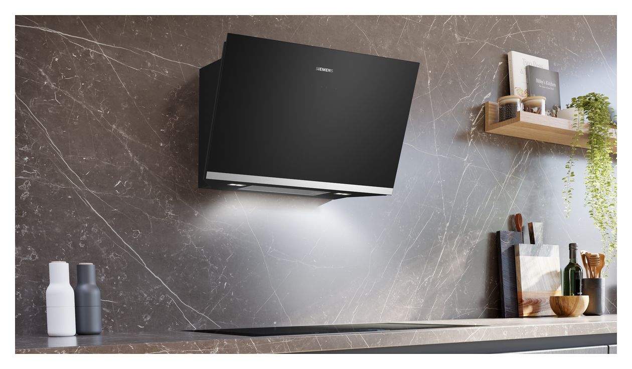 iQ500 LC81KAN60 Abluft/Umluft Dunstabzugshaube/Esse Wand 80 cm (Schwarz, Edelstahl) 
