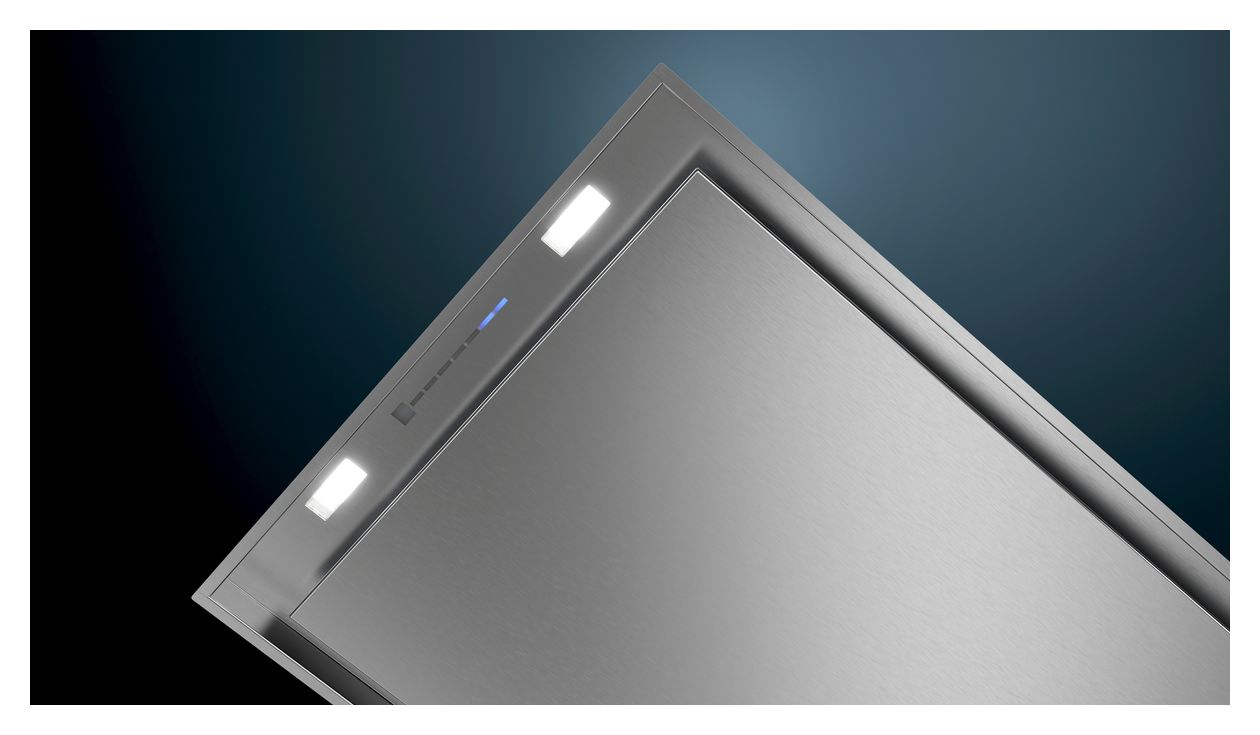 iQ500 LR97CAQ50 Abluft/Umluft Dunstabzugshaube/Esse Decke 90 cm (Schwarz, Silber) 