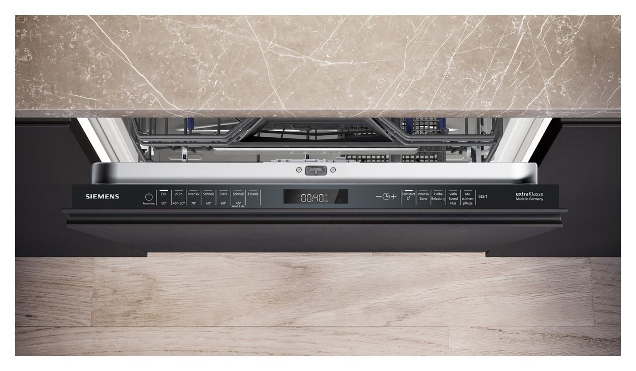 iQ500 SN65EX01BD 60 cm Geschirrspüler vollintegriert (ohne Front) Sehr leise 13 Maßgedecke aquaStop Funktion Wärmetauscher/Türöffnungstrocknung 