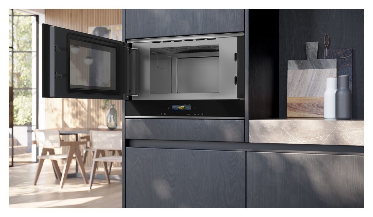 iQ700 BF722L1B1 Einbau-Mikrowelle 900 W Größe: mittel 5 Stufen (Schwarz) 