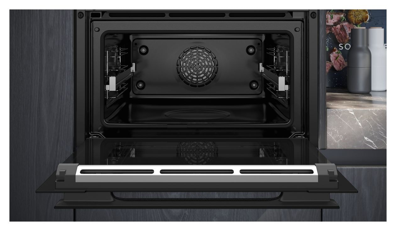 iQ700 CB974GKB1 Einbaubackofen kompakt AutoClean (Schwarz/Edelstahl) 