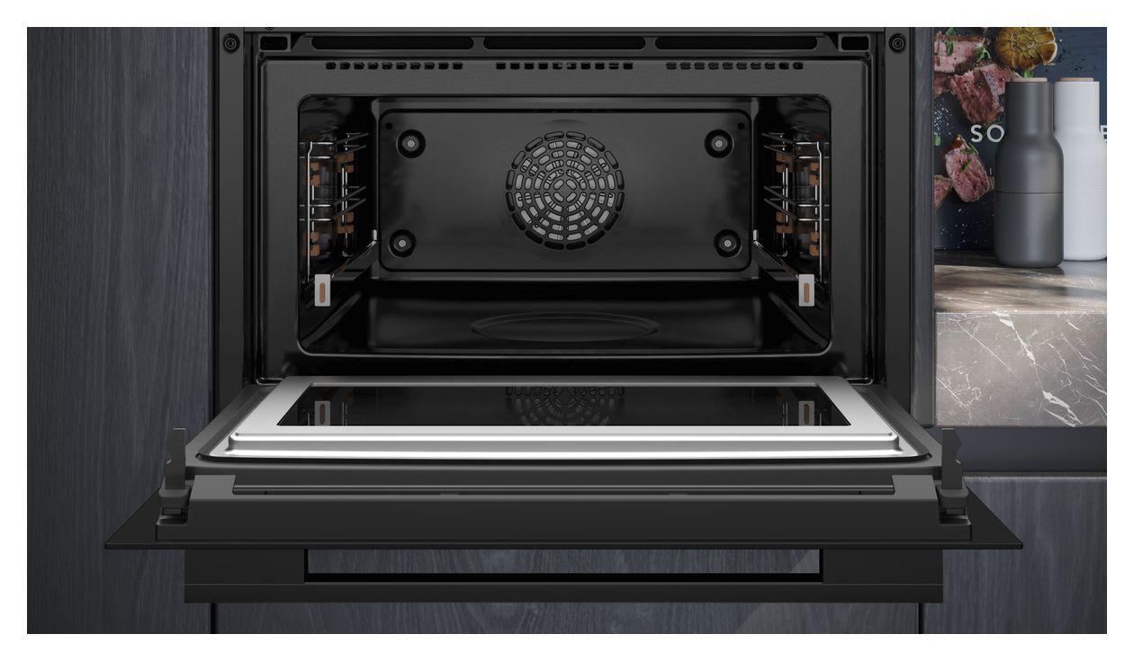 iQ700 CM776GMB1F Einbaubackofen kompakt AutoClean Mikrowelle 