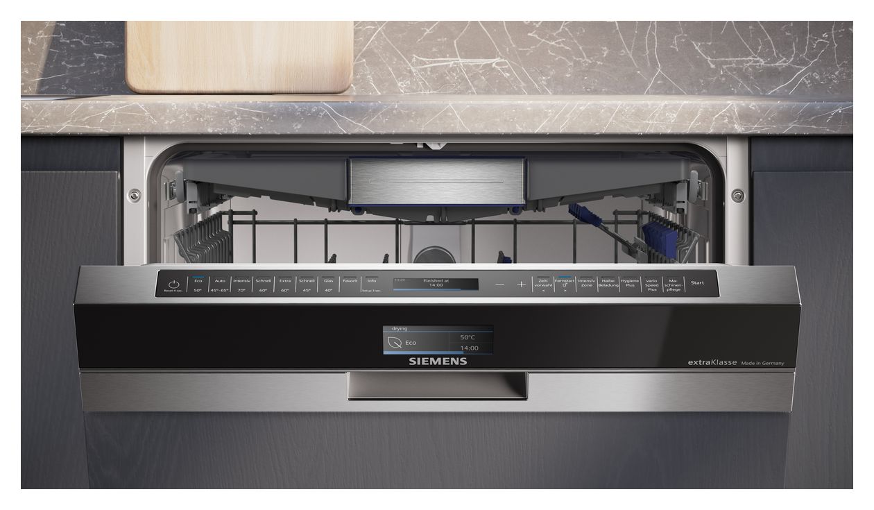 iQ700 SN57ES00CD 60 cm Geschirrspüler teilintegriert (ohne Front) Sehr leise 14 Maßgedecke aquaStop Funktion Wärmetauscher 