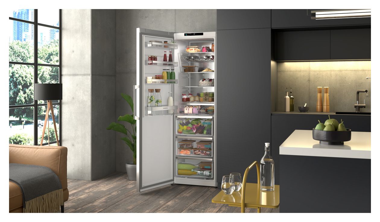 KS36NVICG 402 l Kühlschrank freistehend EEK: C 110 kWh Jahr NoFrost  (Edelstahl) 