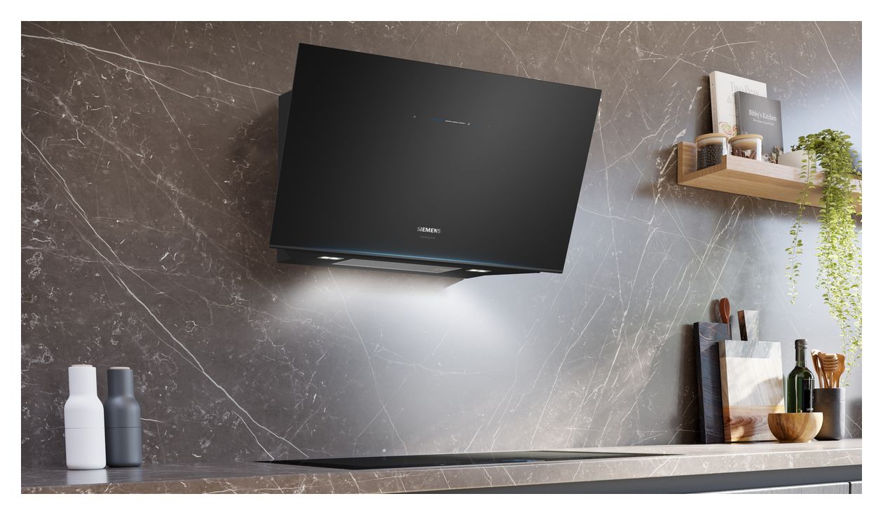iQ700 LC91KLT65 Dunstabzugshaube Wand 90 cm Abluft/Umluft (Schwarz) 