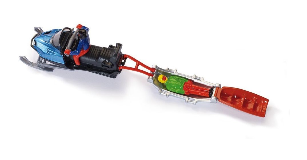 Snowmobil mit Rettungsschlitten 