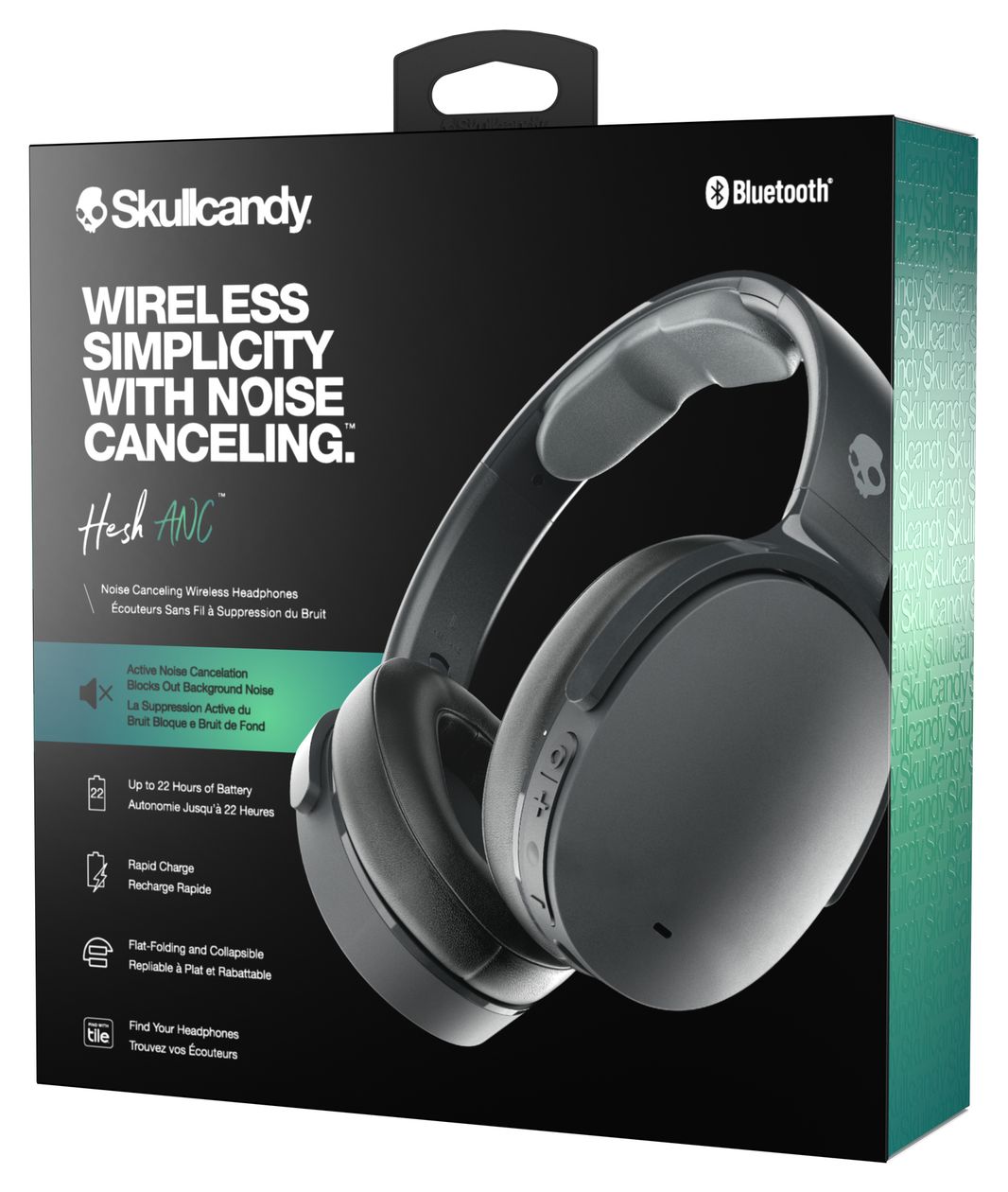 Hesh ANC Over Ear Bluetooth Kopfhörer kabelgebunden&kabellos 22 h Laufzeit USB Typ-C  (Schwarz) 
