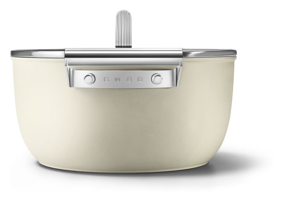 CSF2412CRM Schmortopf 50's Style 24 cm Keramik beschichtet  für alle Herdplatten und Backöfen bis 250° mit Glas-Deckel 