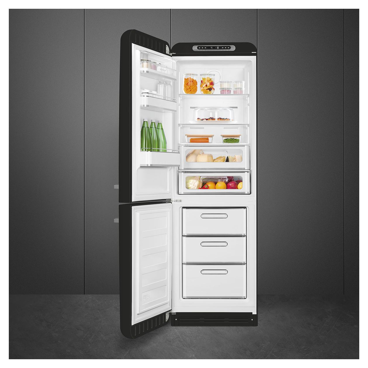 FAB32LBL6 234 l / 97 l Kühl-Gefrierkombi freistehend NoFrost 158 kWh Jahr  (Schwarz) 