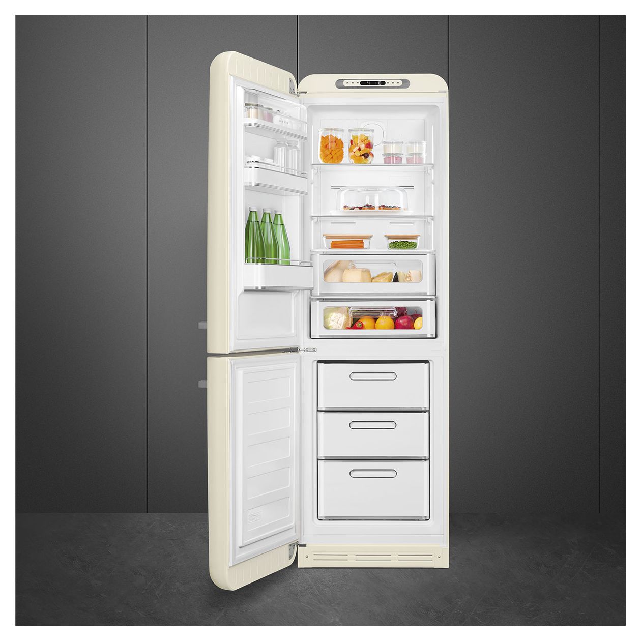 FAB32LCR6 234 l / 97 l Kühl-Gefrierkombi freistehend NoFrost 158 kWh Jahr  (Cremefarben) 