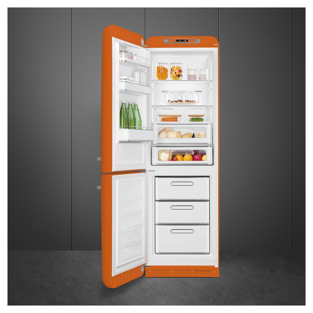 FAB32LOR6 234 l / 97 l Kühl-Gefrierkombi freistehend NoFrost 158 kWh Jahr  (Orange) 