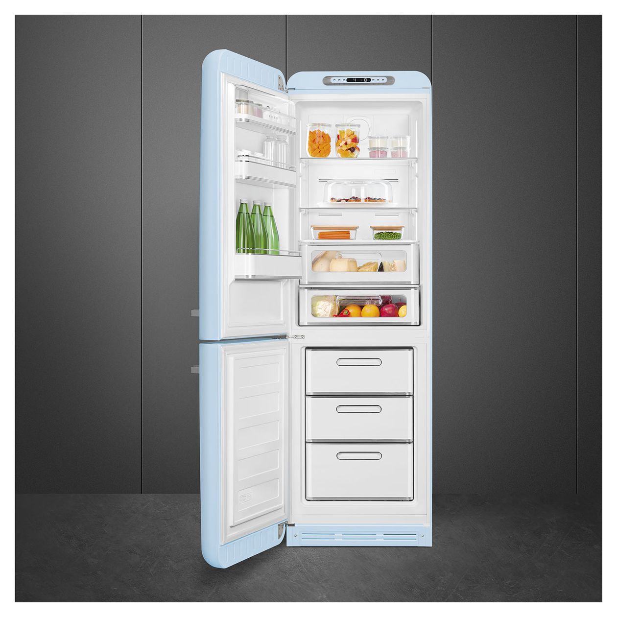 FAB32LPB6 234 l / 97 l Kühl-Gefrierkombi freistehend NoFrost 158 kWh Jahr  (Blau) 