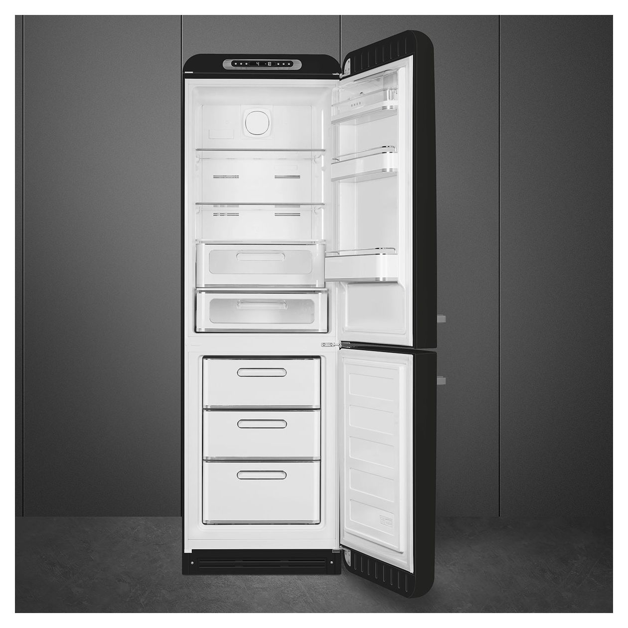 FAB32RBLM6 234 l / 97 l Kühl-Gefrierkombi freistehend NoFrost 158 kWh Jahr  (Schwarz) 