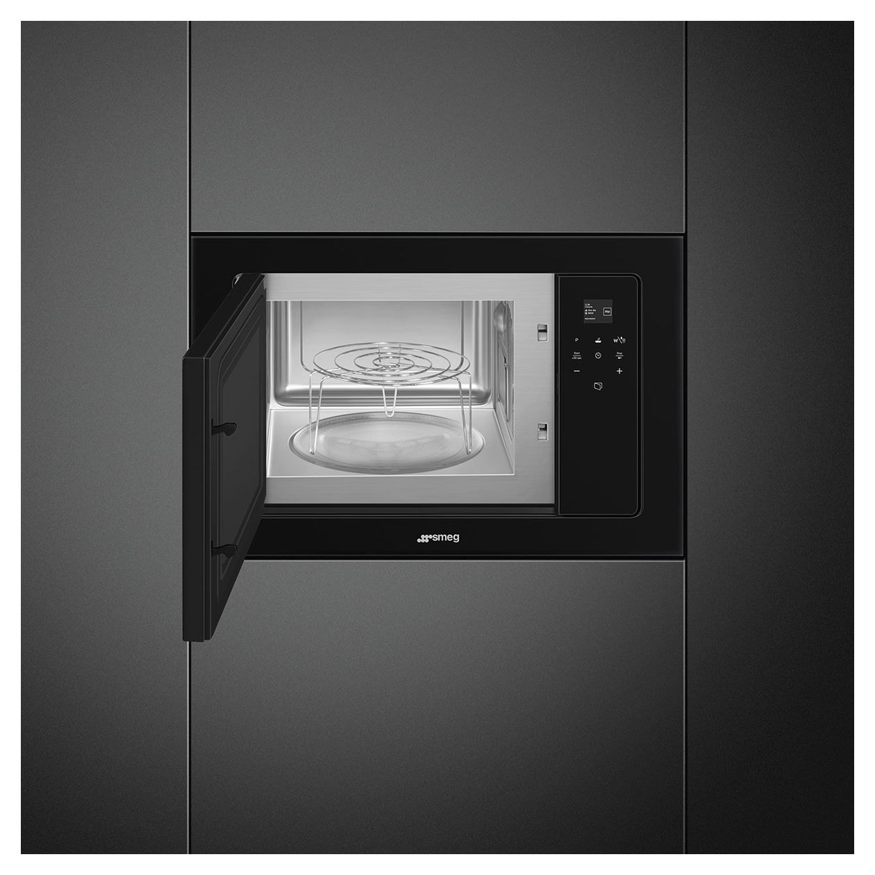 FMI120B3 Einbau-Mikrowelle 800 W Größe: klein 2 Stufen Grill (Schwarz) 