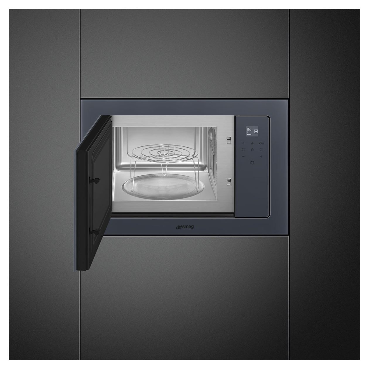 FMI120G Einbau-Mikrowelle 800 W Größe: klein 2 Stufen Grill (Grau) 