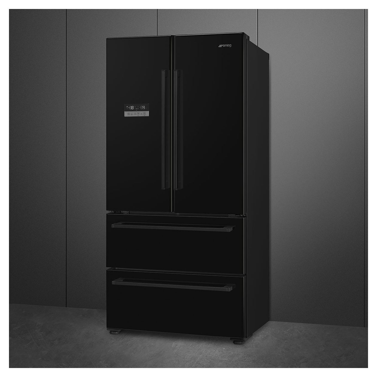 FQ55FNDE 387 l / 152 l Kühl-Gefrierkombi freistehend NoFrost 302 kWh Jahr  (Schwarz) 