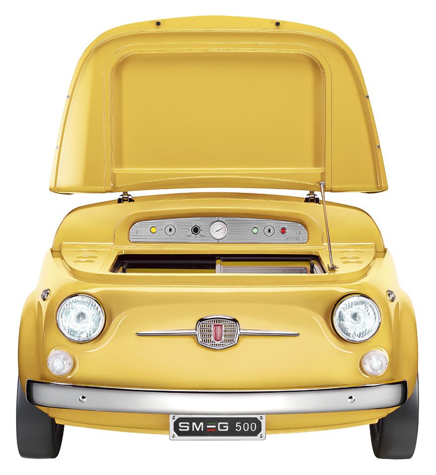 SMEG500G Minibar 109 l / 109 l Tischkühlschrank EEK: F 103 kWh Jahr  (Gelb) 