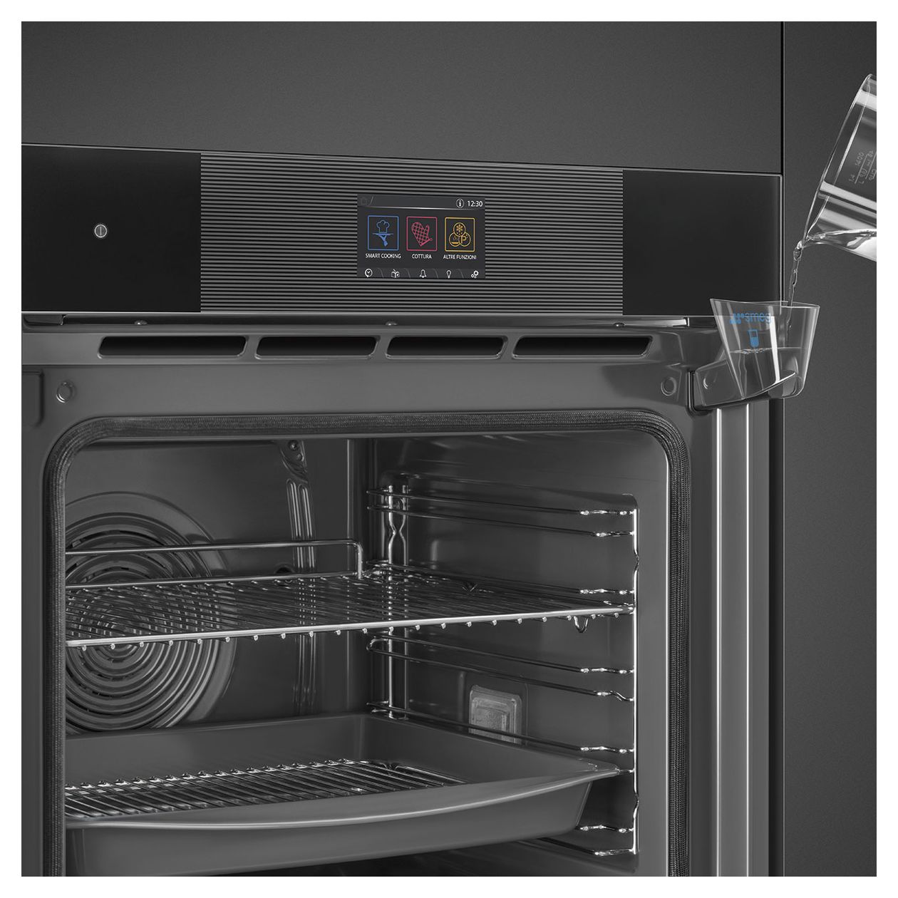 SOP6104S2PB3 Einbaubackofen 68 l Dampfgaren AutoClean 