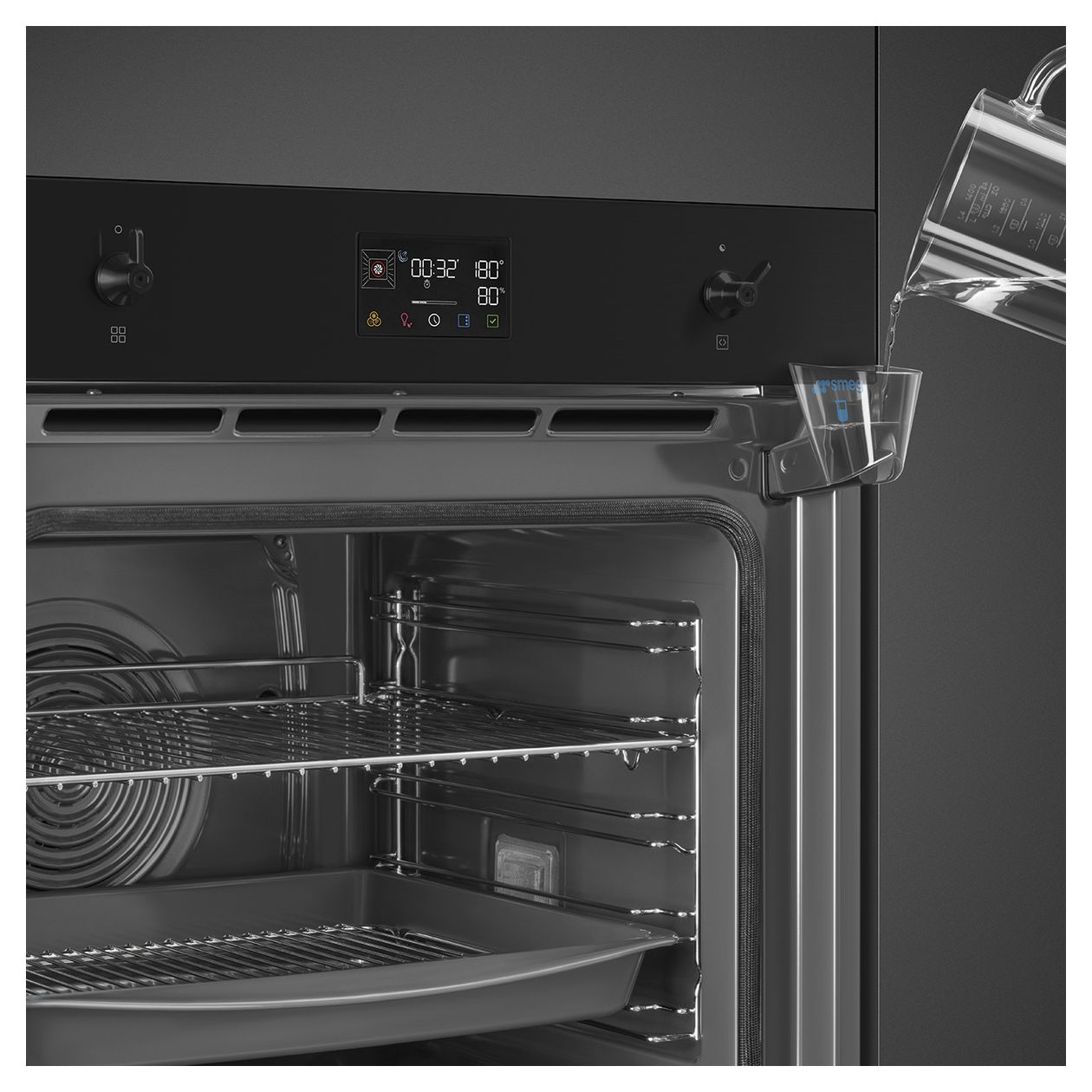 SOP6302S2PN Einbaubackofen 68 l Dampfgaren AutoClean 