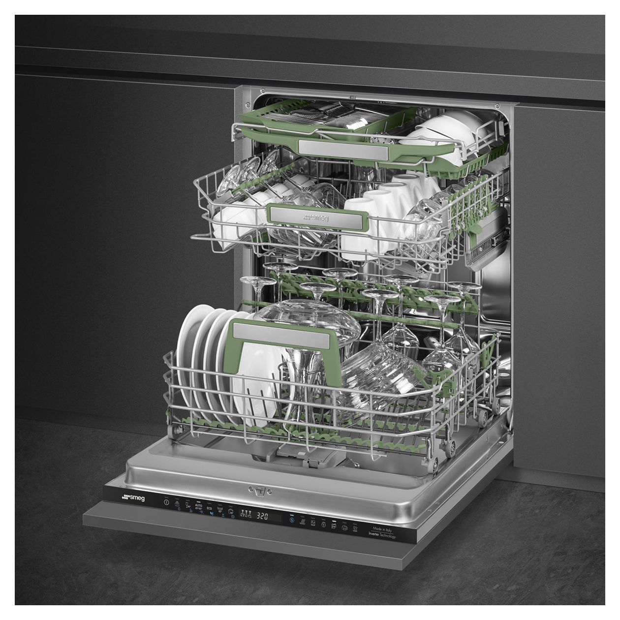 STL324AQLLDE 60 cm Geschirrspüler vollintegriert (ohne Front) Sehr leise 13 Maßgedecke aquaStop Funktion 