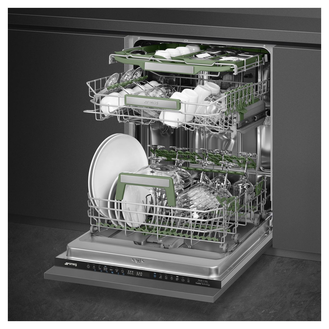 STL324AQLLHDE 60 cm Geschirrspüler vollintegriert (ohne Front) Sehr leise 13 Maßgedecke aquaStop Funktion 