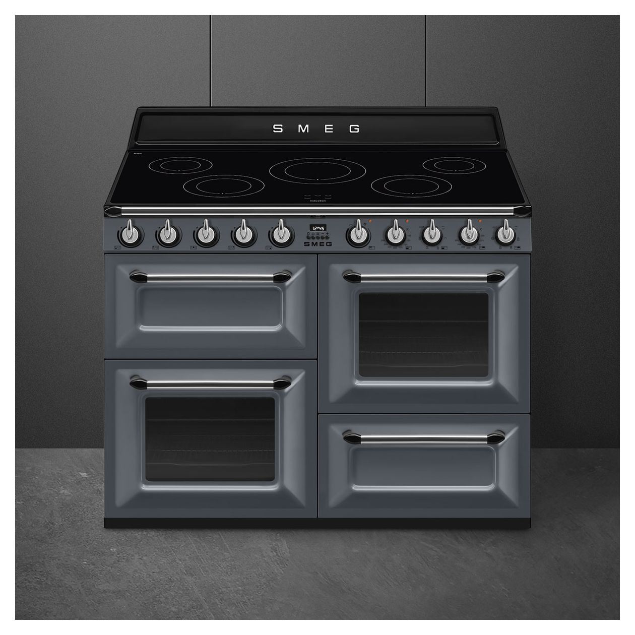 TR4110IGR2 Freistehender Herd Elektro normal 5 Beheizungsarten mit Induktions Kochfeld 