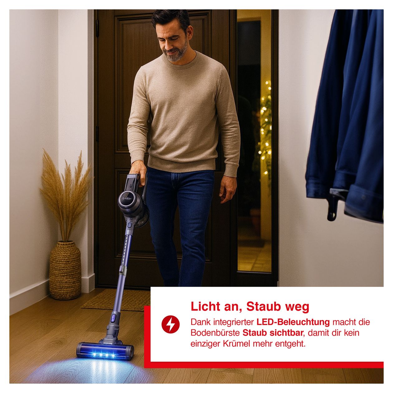 6000 Flexi Vac Cleaner Handstaubsauger Beutellos bis 45 min Laufzeit 25,9 V HEPA  (Schwarz) 