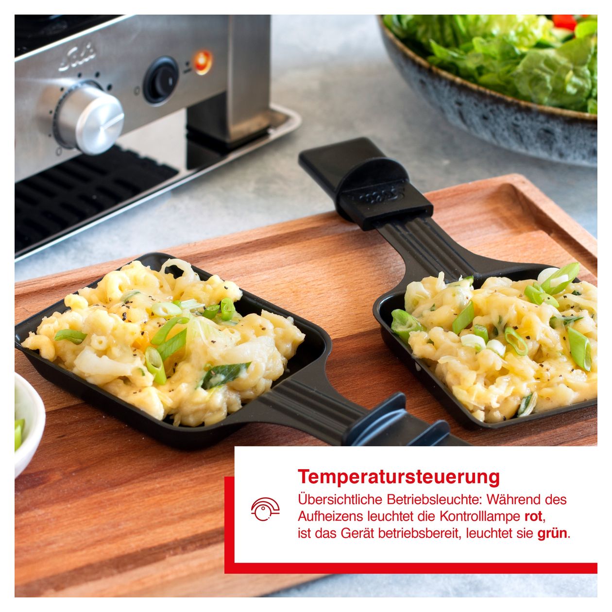 791  Raclette Tischgrill 4-in-1 2 Zone(n) 1400 W mit 280 x 570 mm Fläche  (Schwarz) 