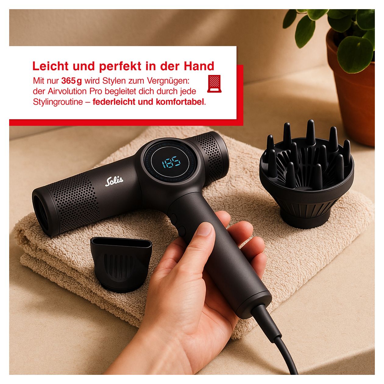 AirVolution 630 Pro Haartrockner 1600 W  (Schwarz) 
