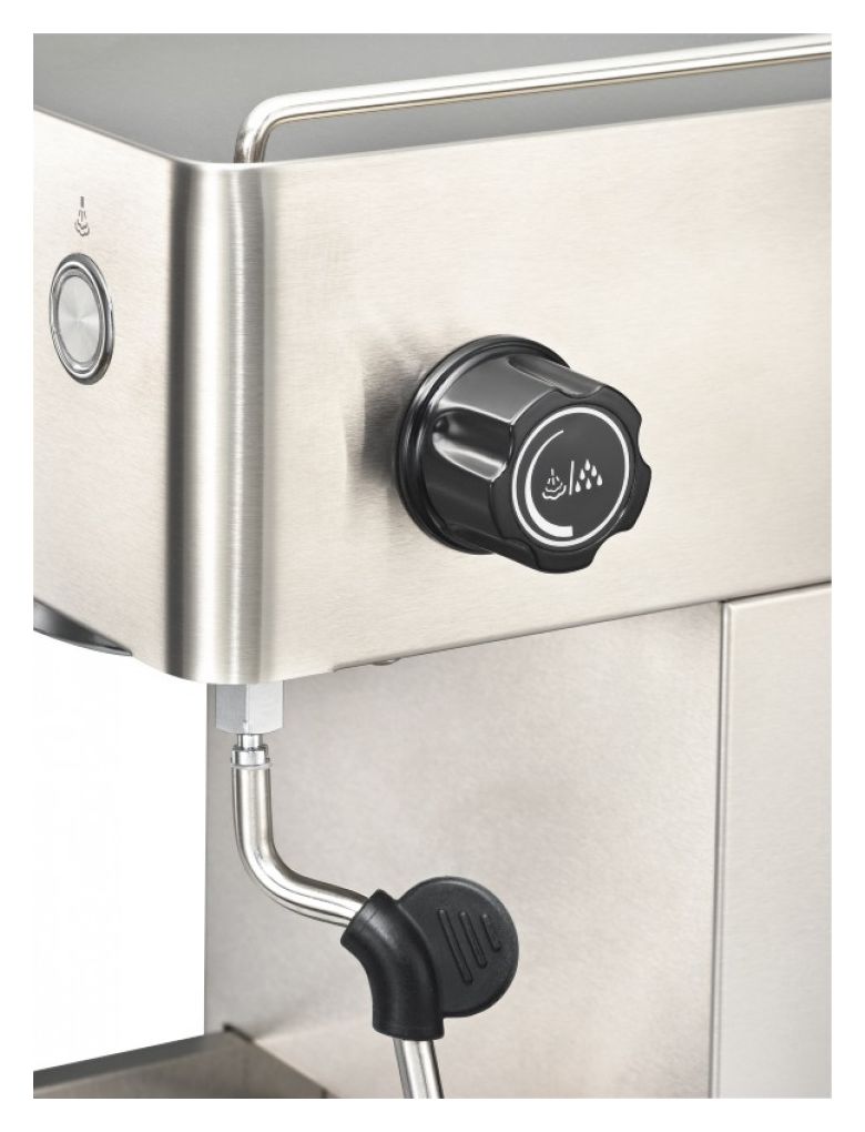 Barista Gran Gusto Siebträger Kaffeemaschine 15 bar 1450 W  (Schwarz, Edelstahl) 