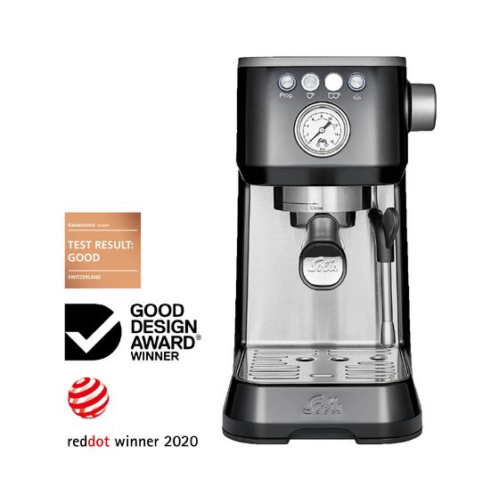 Barista Perfetta Plus Siebträger Kaffeemaschine 15 bar 1700 W  (Schwarz) 