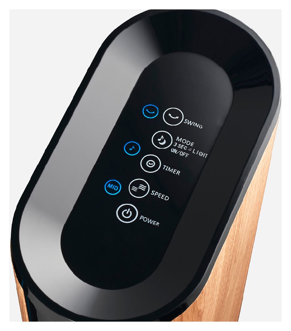 Easy Breezy Turmventilator Stand 44,8 dB  (Schwarz, Holz) 