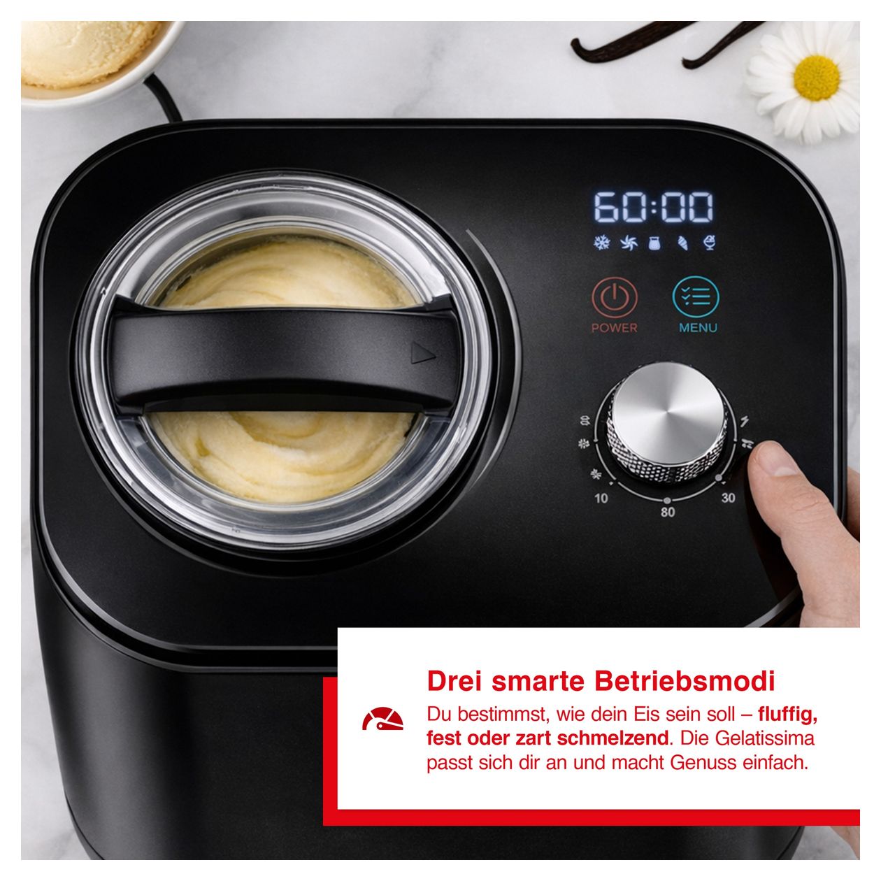 Ice Dream Machine 1 l Eismaschine 100 W 