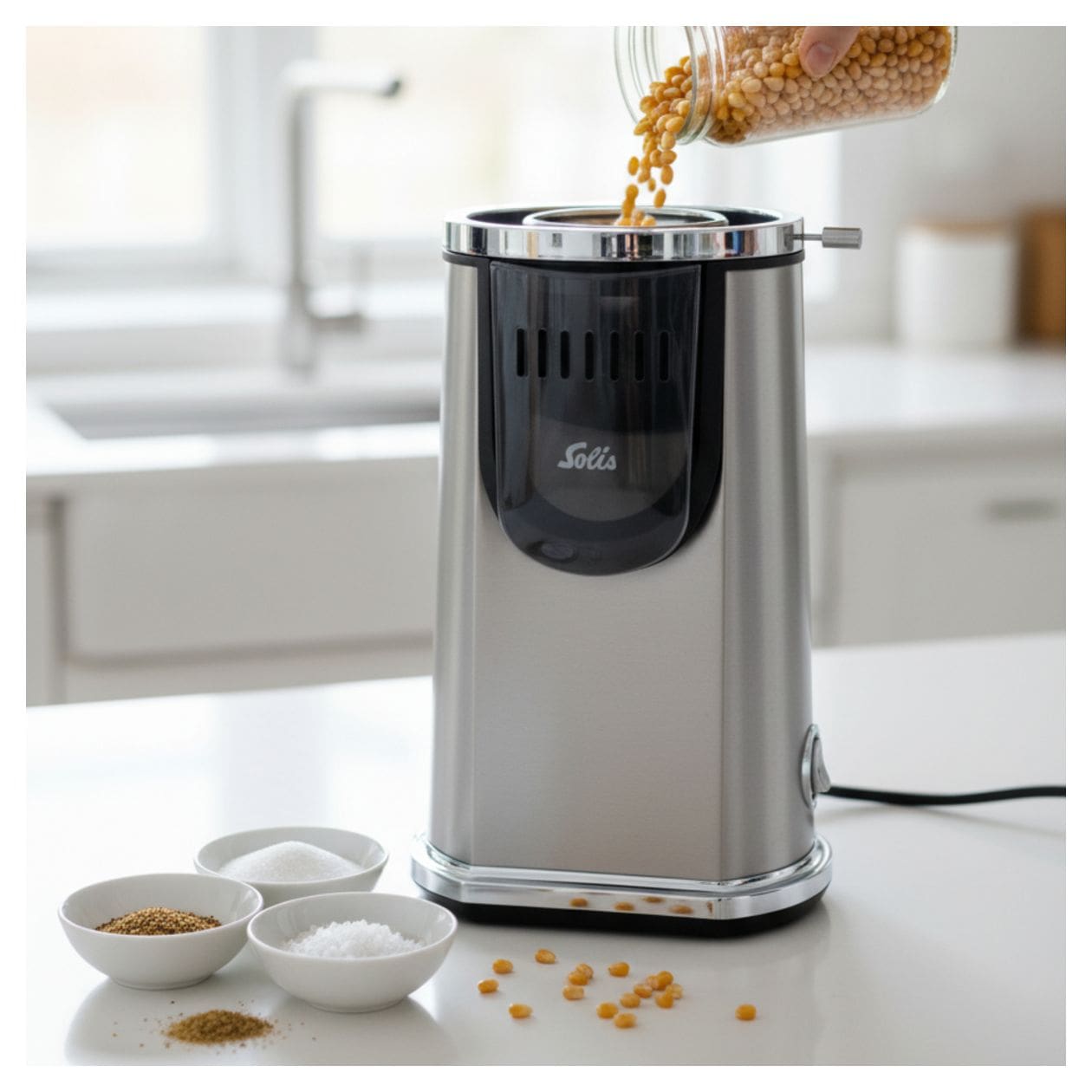 Pop & Fun Popcornmaschine  (Edelstahl) 