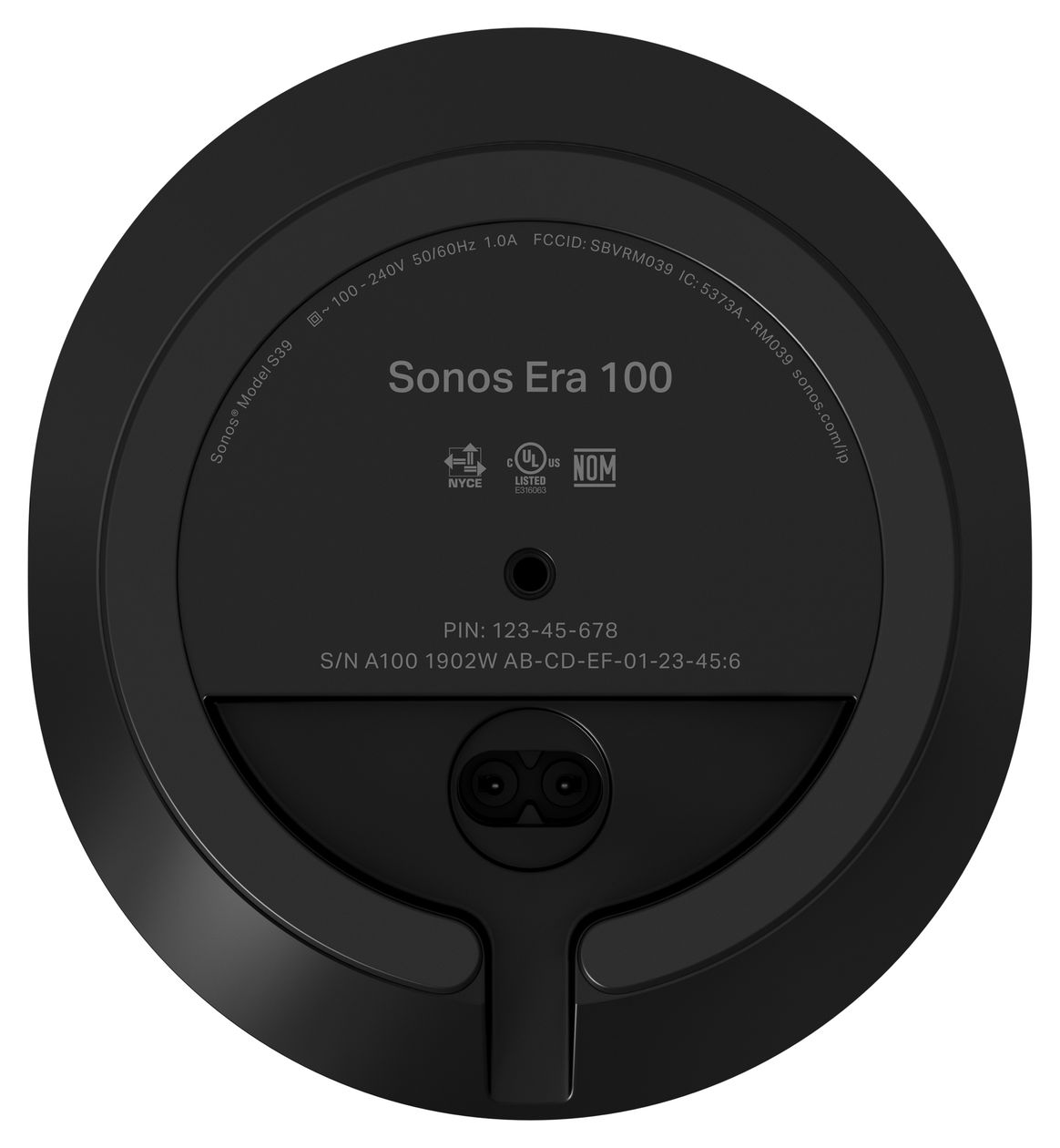 Era 100 Wlan Lautsprecher mit Bluetooth Amazon Alexa  (Schwarz) 