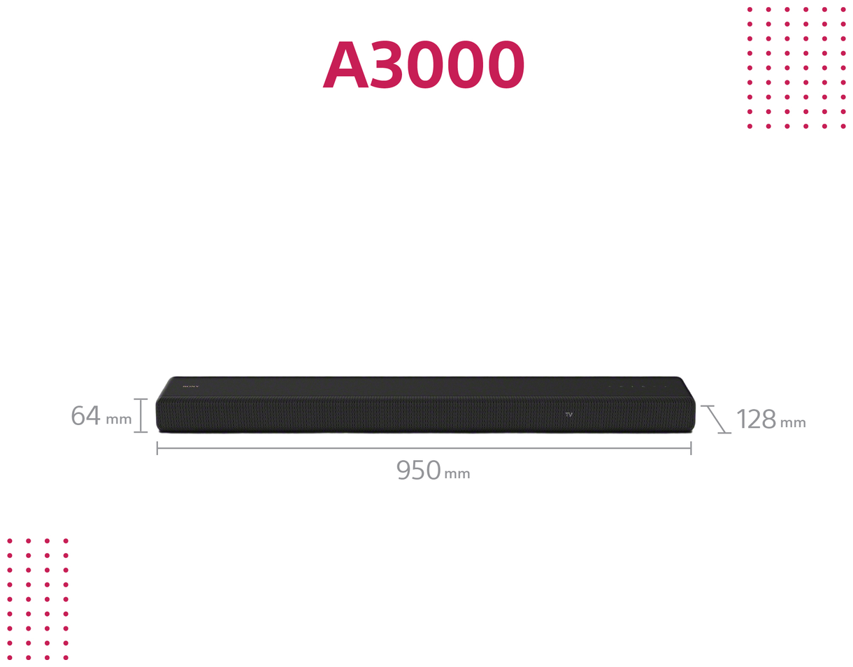 HT-A3000 Soundbar 250 W 3.1 Kanäle (Schwarz) 