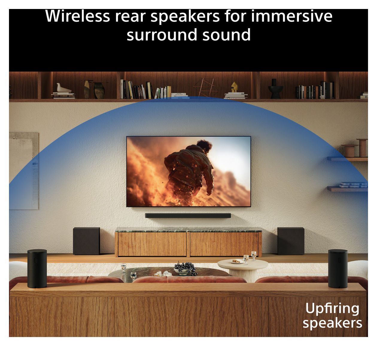 Bravia Theatre Rear 9 180 W WLAN Lautsprecher mit Bluetooth  (Schwarz) 