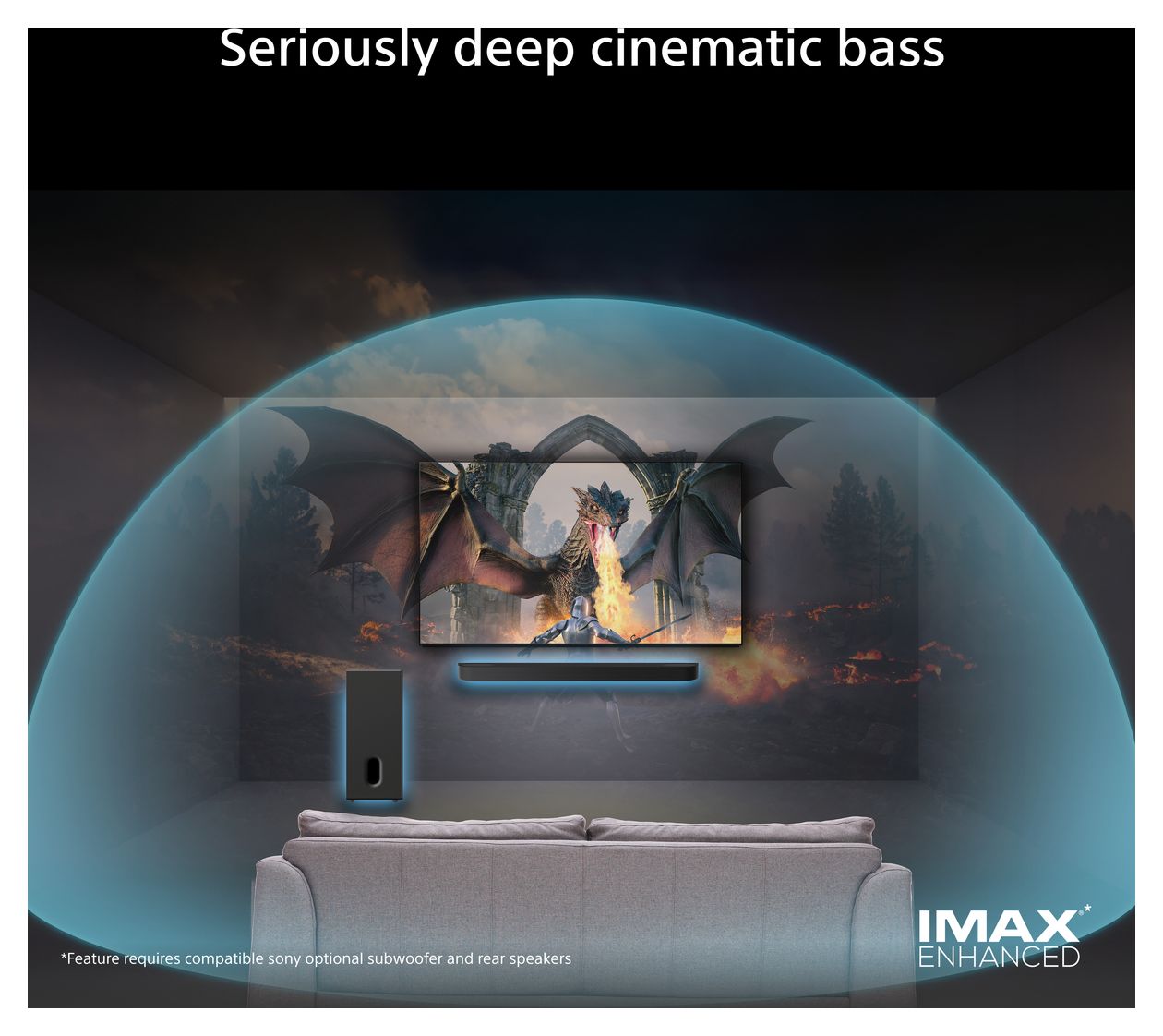 Bravia Theatre Sub 8 300 W Wlan Lautsprecher mit Bluetooth  (Schwarz) 