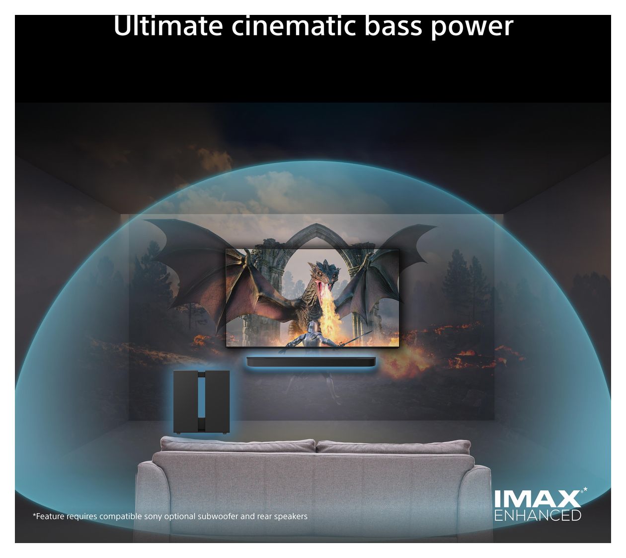 Bravia Theatre Sub 9 600 W Wlan Lautsprecher mit Bluetooth  (Schwarz) 