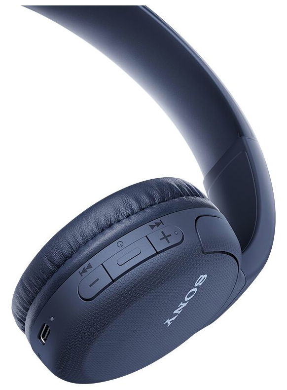 WH-CH510 Ohraufliegender Bluetooth Kopfhörer kabellos 35 h Laufzeit (Blau) 