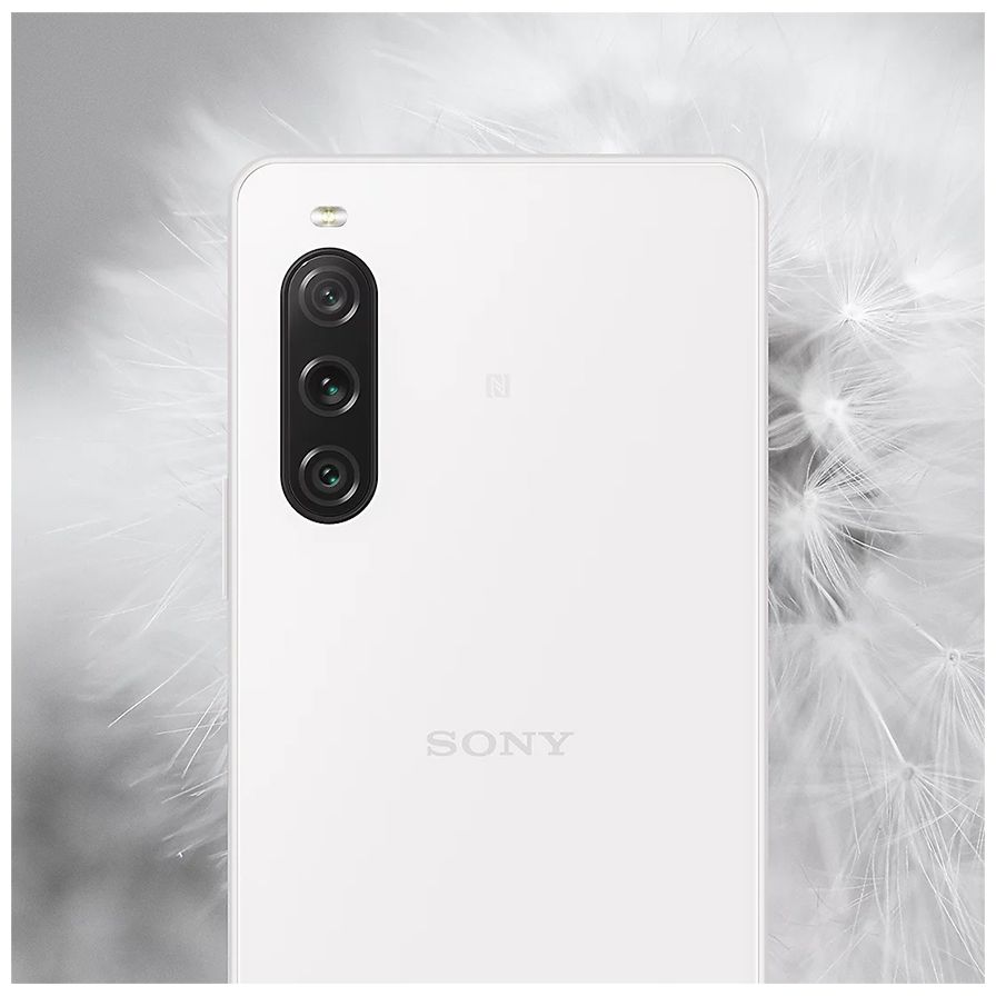 128 Sony 5G (6.1 GB Sim Kamera Xperia V expert Zoll) Technomarkt Dual MP 10 Smartphone Android von (holunderweiß) cm 15,5 48 Dreifach