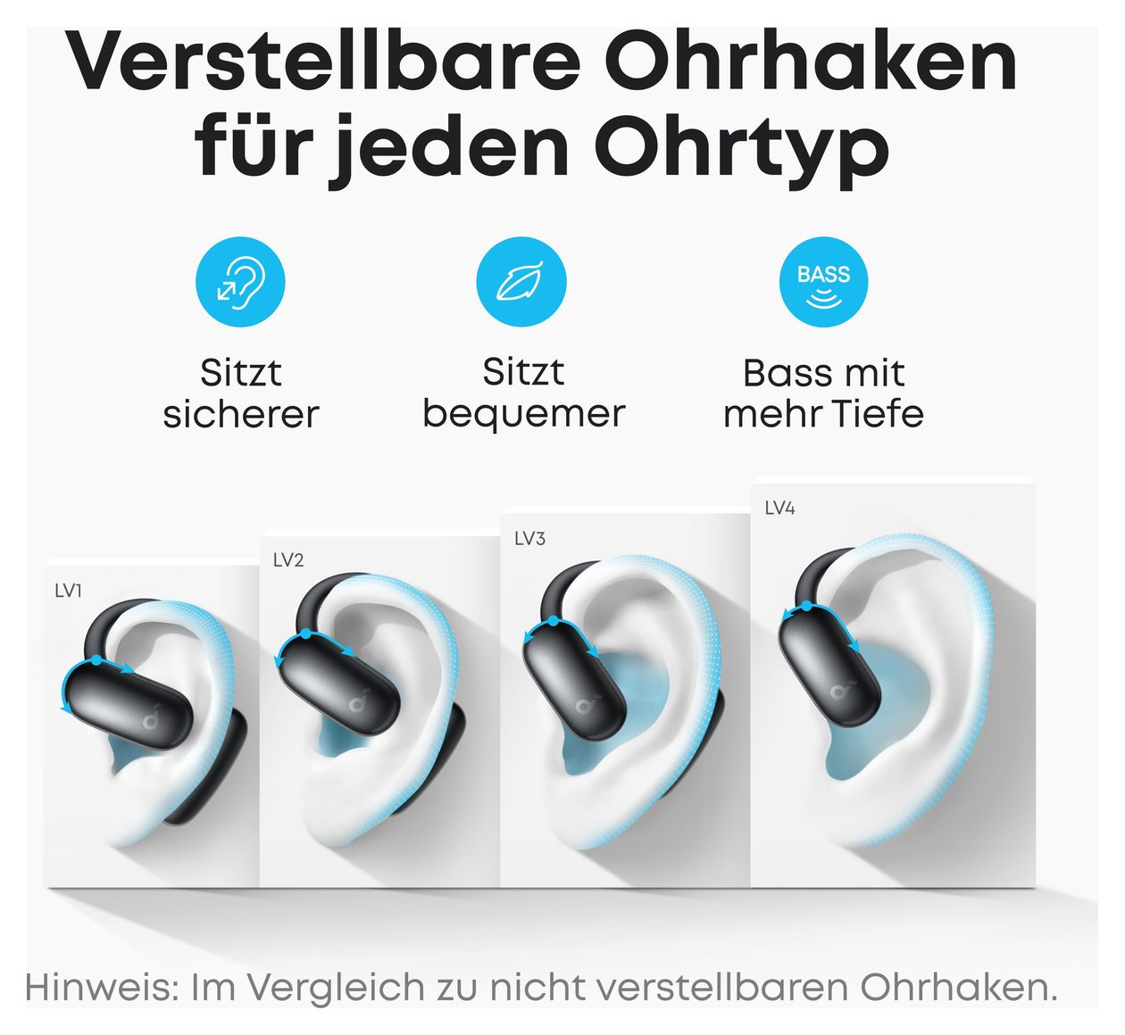 Aerofit 2 Ohraufliegender Bluetooth Kopfhörer kabellos 10 h Laufzeit IP55 USB Typ-C  (Schwarz) 