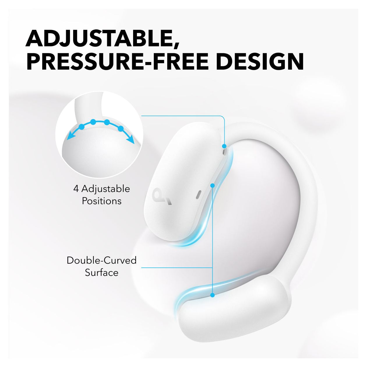 AeroFit 2 Ohraufliegender Bluetooth Kopfhörer kabellos IP55  (Weiß) 